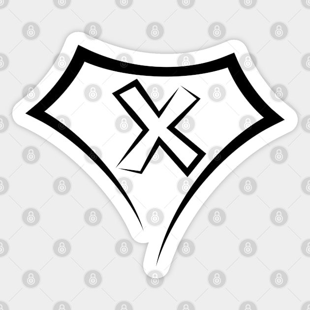 Super letter X Sticker by Florin Tenica